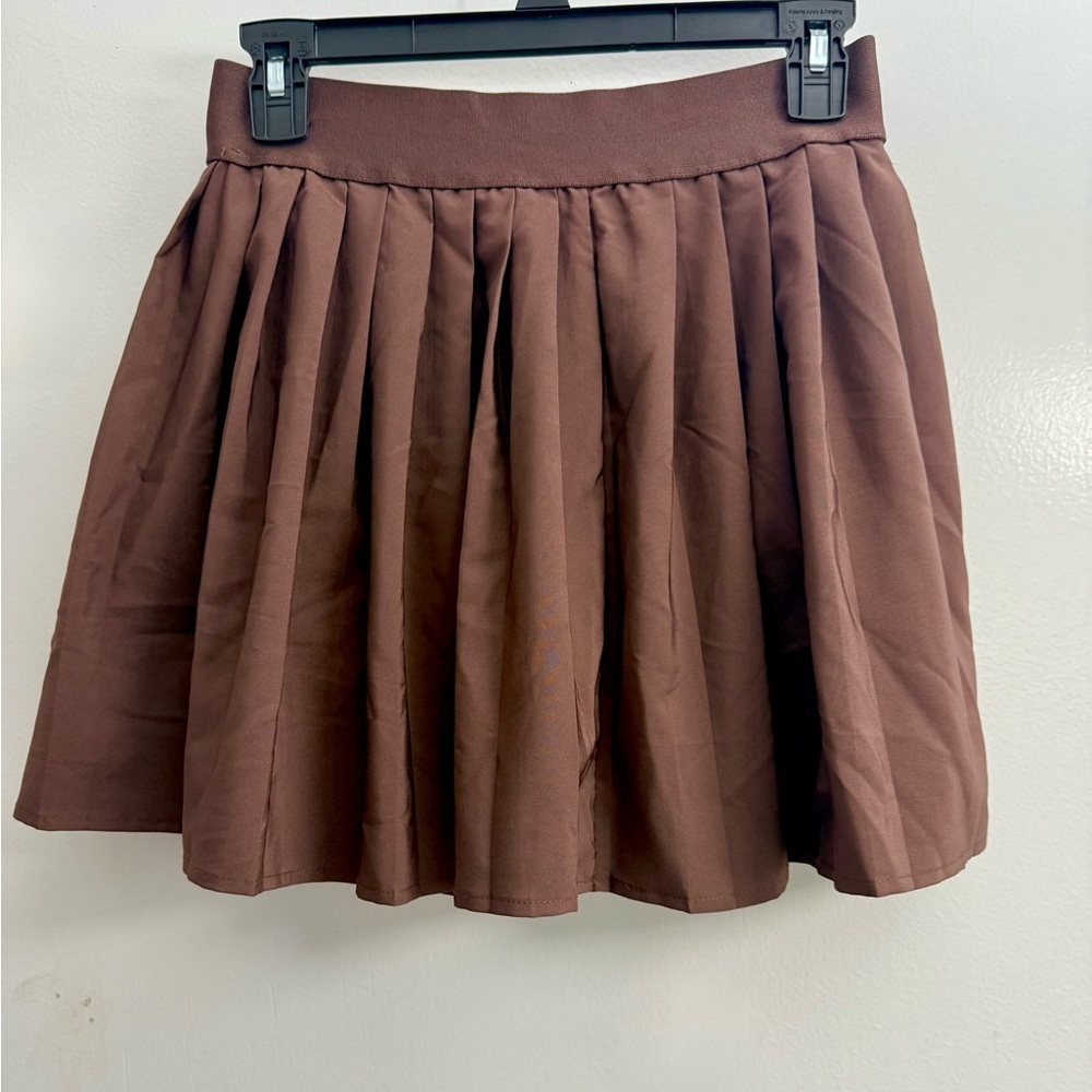 Chic Brown Skater Skirt